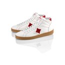 SYDNEY HIGH WHT/RED/WHT